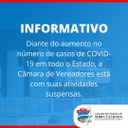 Câmara tem atividades suspensas até dia 10 de março