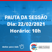 Pauta da sessão desta segunda-feira, 22