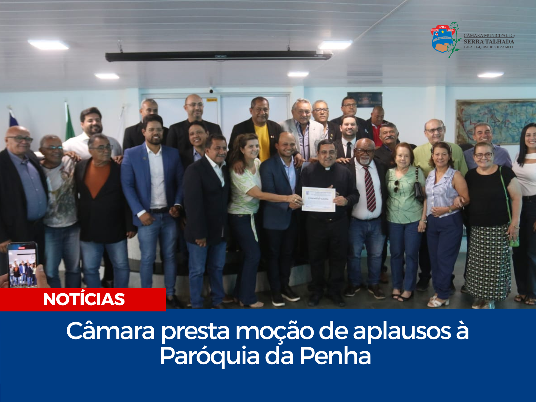 Câmara presta moção de aplausos à Paróquia da Penha